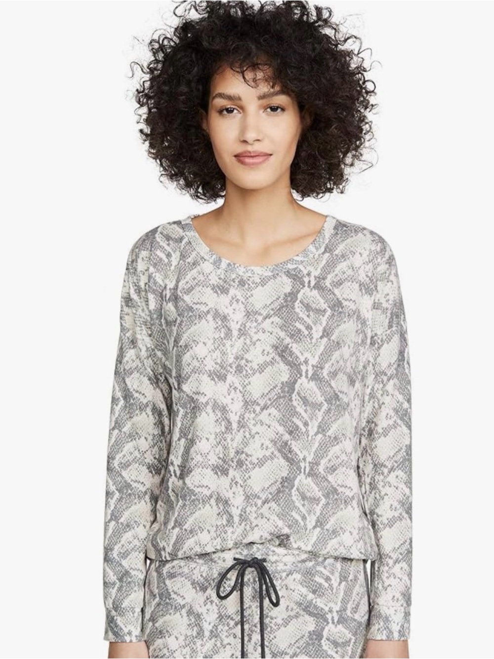 PJ Salvage Long Sleeve Snake Print Top